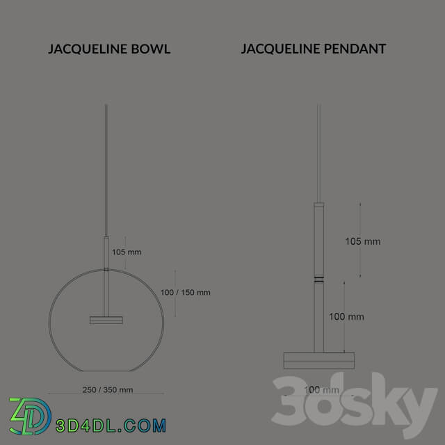 Flexlite jacqueline Pendant light 3D Models