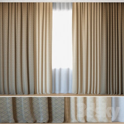 Curtains 100 Curtains with Tulle Fabricut Vicenza 