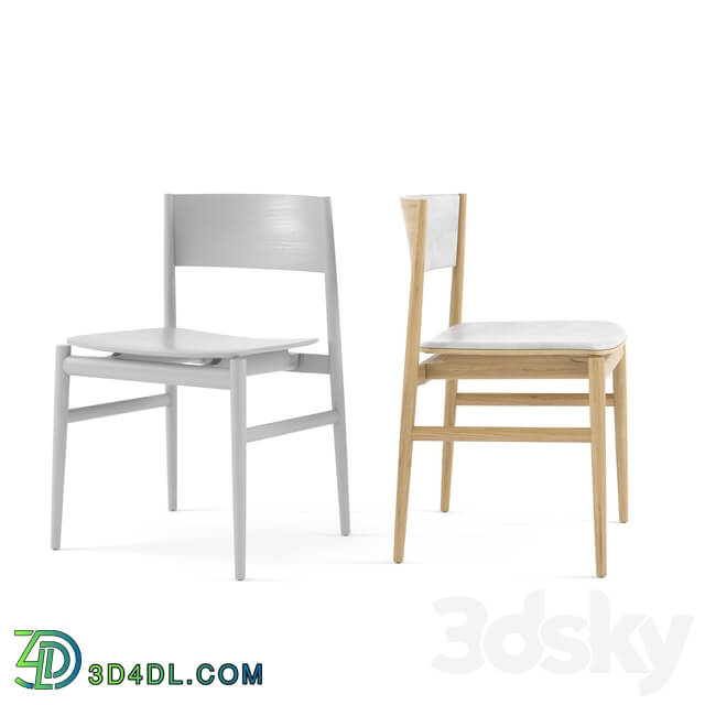 PORRO Minimo Light Table and Neve Chairs Table Chair 3D Models