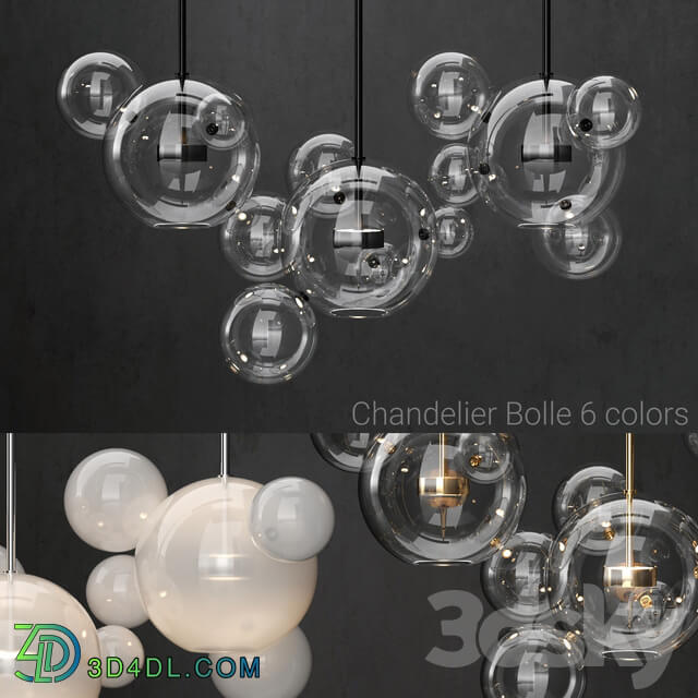 G C Bolle 14 Bubble 6 colors Pendant light 3D Models