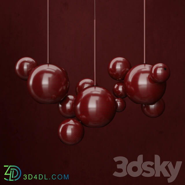 G C Bolle 14 Bubble 6 colors Pendant light 3D Models