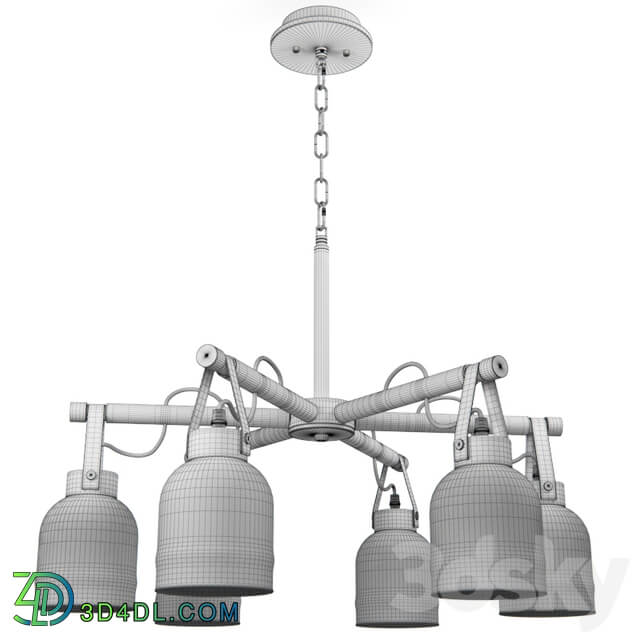 Suspended chandelier Vele Luce Calma VL2122L06 Pendant light 3D Models