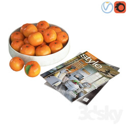 Fruit bowl mandarins 