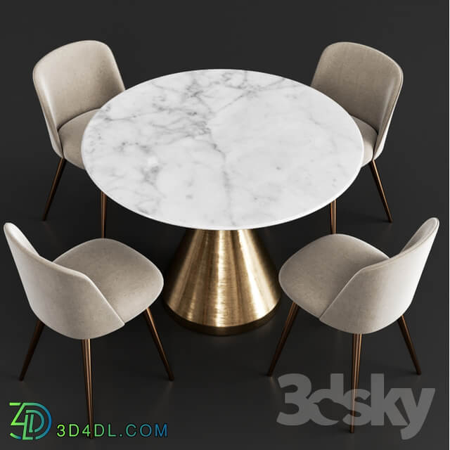 Table Chair West Elm Dinning Set 9