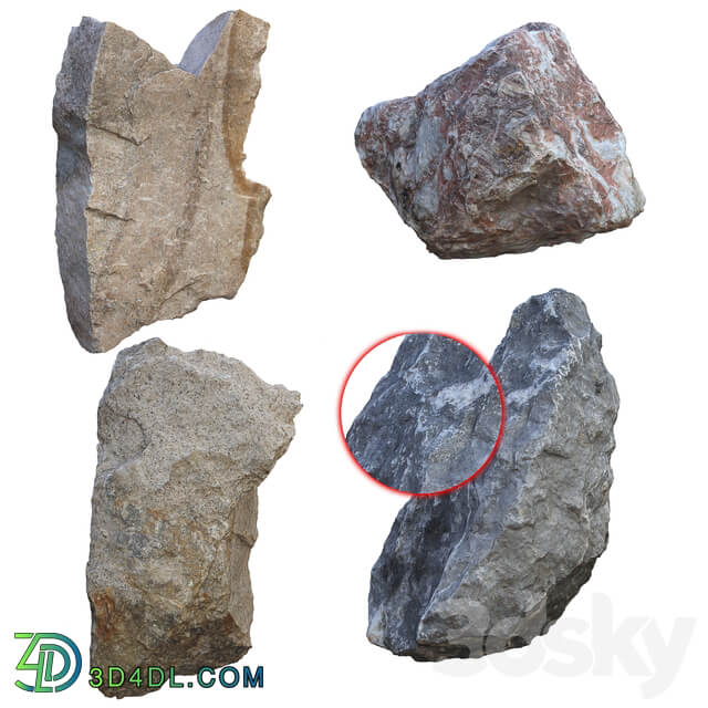 Rock Stones 3D Models