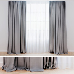Curtains gray with tulle Modern curtains 