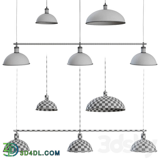 Hubert Suspension Frame Pendant By MENU Pendant light 3D Models