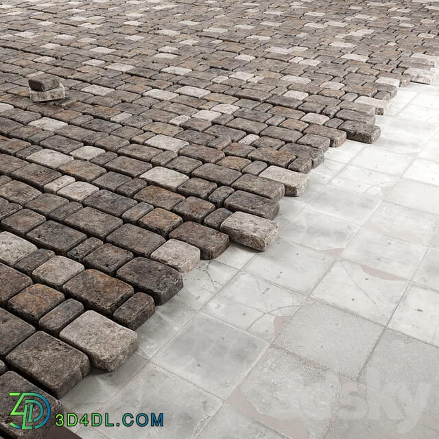 Old stone paving Old stone paving 3D Models