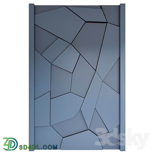 Decorative wall panel with lighting 03