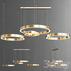 Circle chandelier Pendant light 3D Models 