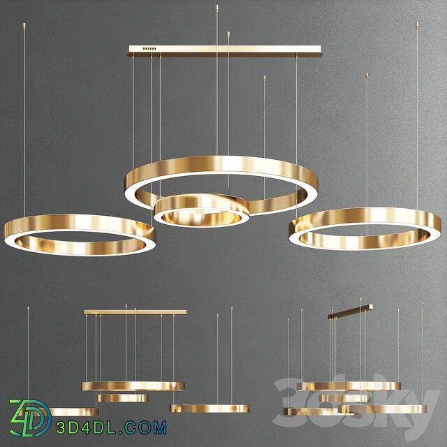 Circle chandelier Pendant light 3D Models