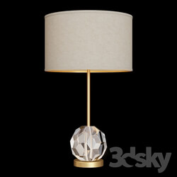 Restoration Hardware BOULE DE CRISTAL TABLE LAMP Brass 