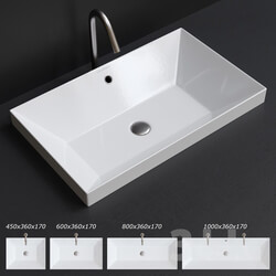 Scarabeo Ceramiche Teorema 2.0 Built in Washbasin 