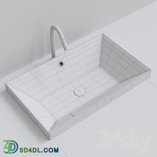 Scarabeo Ceramiche Teorema 2.0 Built in Washbasin