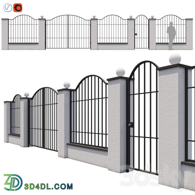 Fence 03 3D Models