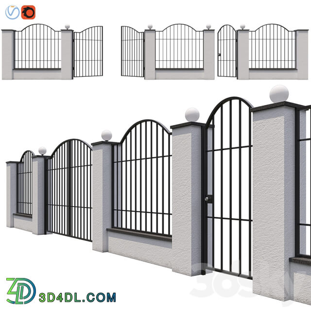 Fence 03 3D Models