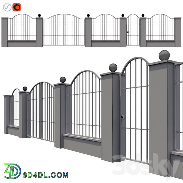 Fence 03 3D Models