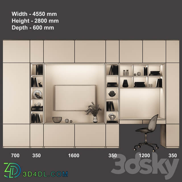 Furniture composition 72 3D Models