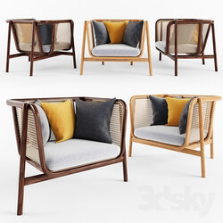 Cane sofa one seat 