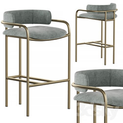 West Elm Lenox Velvet Counter Stool 