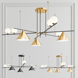 Scandinavian Minimalist Chandelier Pendant light 3D Models 