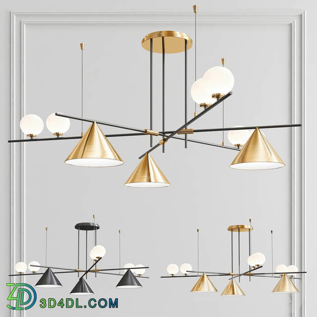 Scandinavian Minimalist Chandelier Pendant light 3D Models