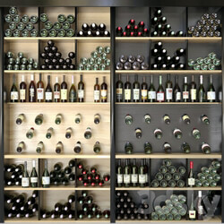 Wine cabinet with wine 3. Alcohol 3D Models 