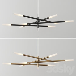 Rousseau grande eight light articulating chandelier by Kelly Wearstler Pendant light 3D Models 