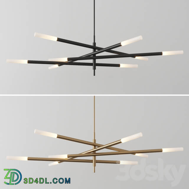 Rousseau grande eight light articulating chandelier by Kelly Wearstler Pendant light 3D Models