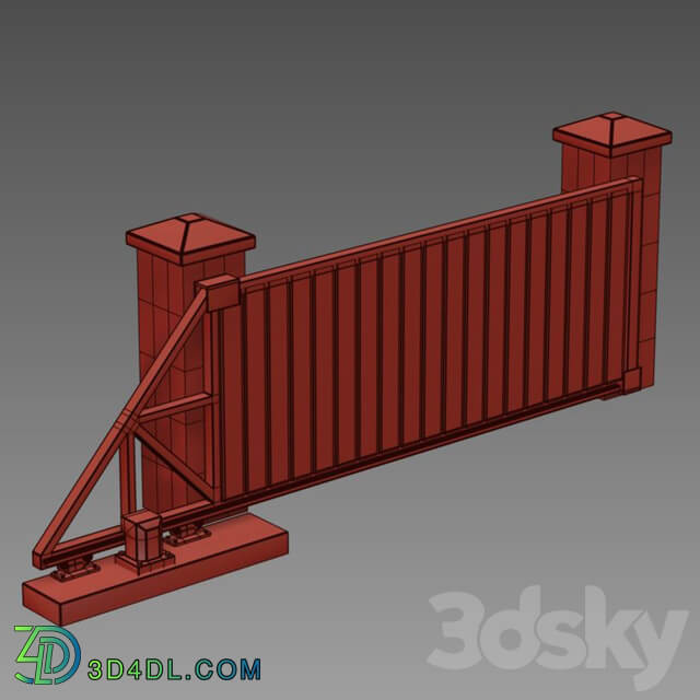 Automatic sliding gates 3D Models