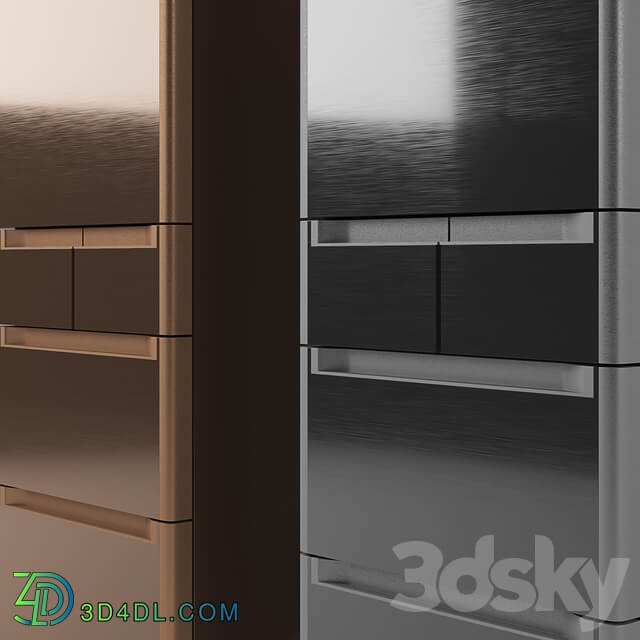 Hitachi RE 5000 U XT refrigerator 3D Models