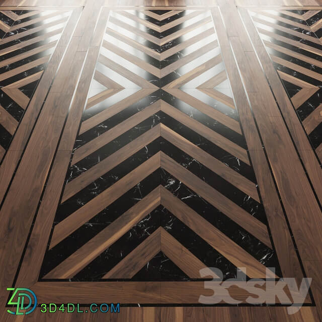 Floor coverings Parquet Ebony and Co herringbone chevron