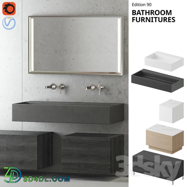 Furniture for bathroom Keuco Edition 90