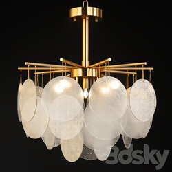 Chandelier with hanging glass plates FROST B Pendant light 3D Models 