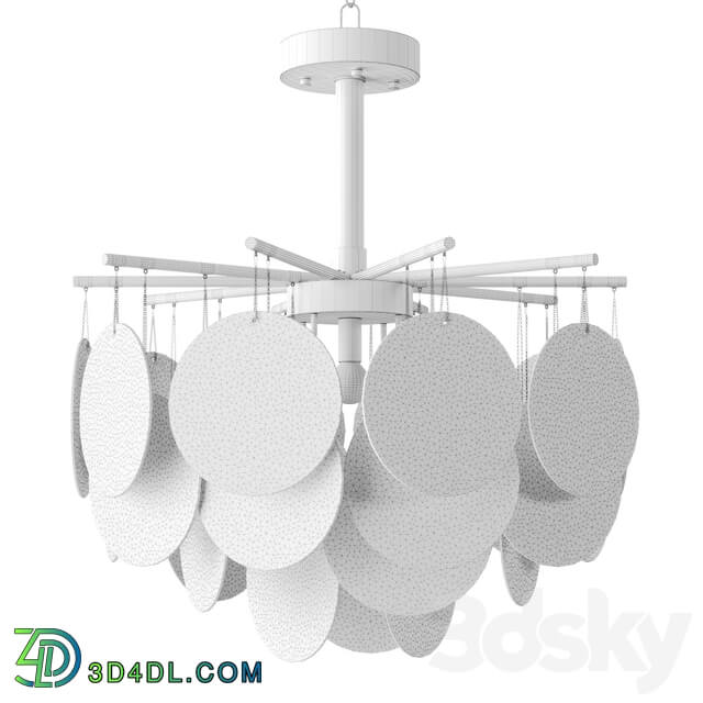 Chandelier with hanging glass plates FROST B Pendant light 3D Models