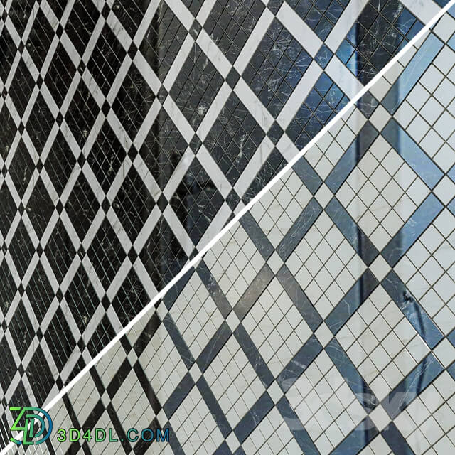 ATLAS CONCORDE MARVEL PRO Gray Fleury Diagonal Mosaic 3D Models