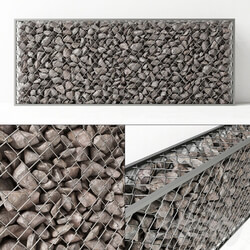 Gabion rock stone Gabion rock rock Fence 3D Models 