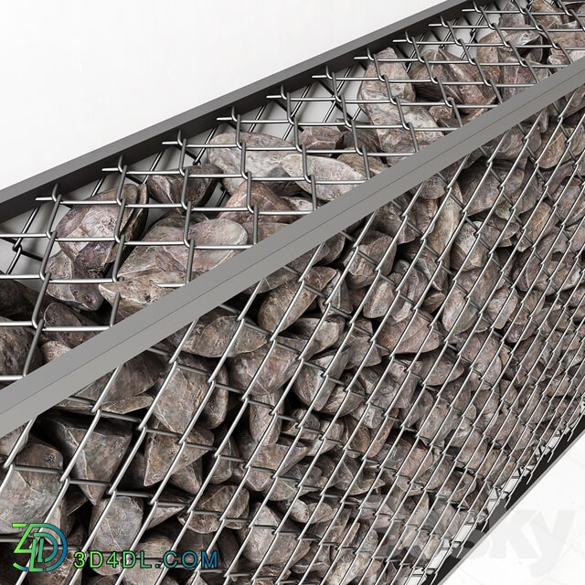 Gabion rock stone Gabion rock rock Fence 3D Models