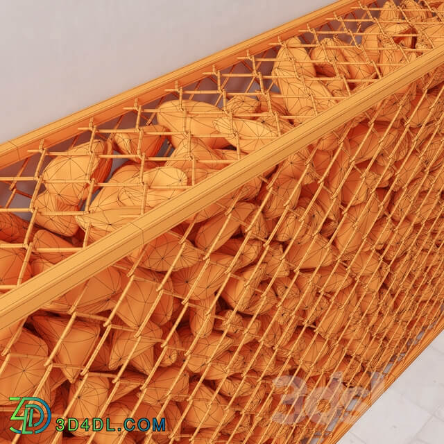 Gabion rock stone Gabion rock rock Fence 3D Models