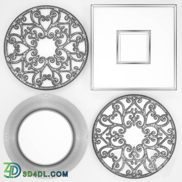 Collection of decorative mirrors. one 3D Models