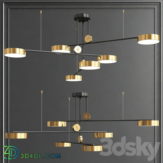 Collection of Minimalist Chandelier Pendant light 3D Models