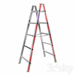 Hymer 4023 aluminum ladder 3d model 
