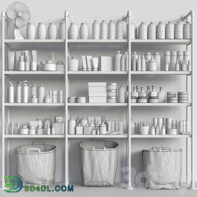 Rack with professional cosmetics for beauty salons 11 3D Models