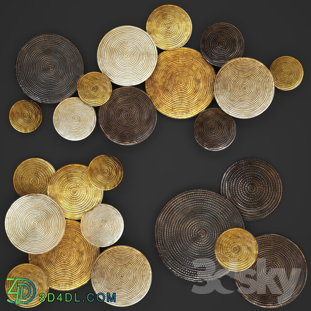 ART. Circles Wall Decor. Other decorative objects 3D Models