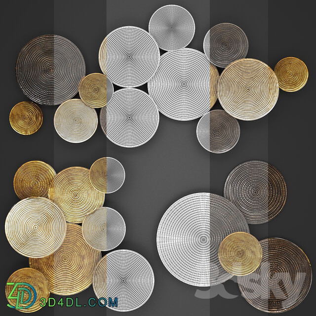 ART. Circles Wall Decor. Other decorative objects 3D Models