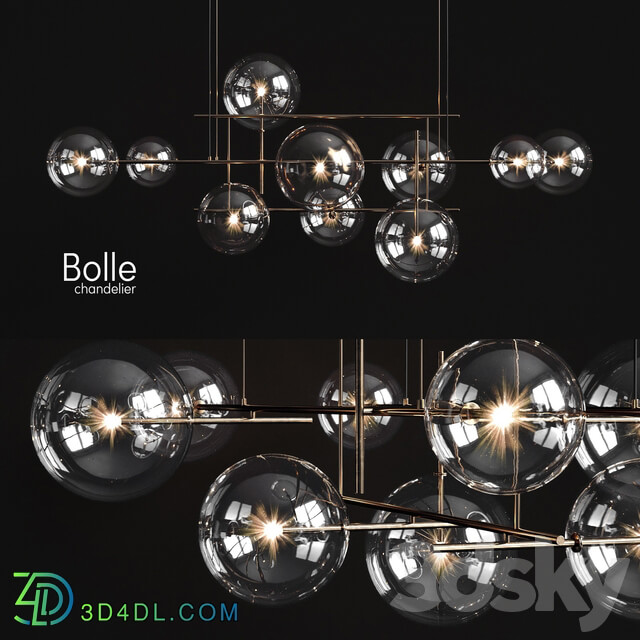 Chandelier Gallotti Radice Bolle horizontal Pendant light 3D Models