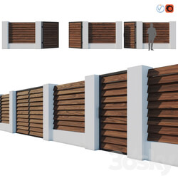 Fence Termowood Jalousie 3D Models 