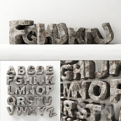 Other decorative objects Stone letters english Stone English letters 