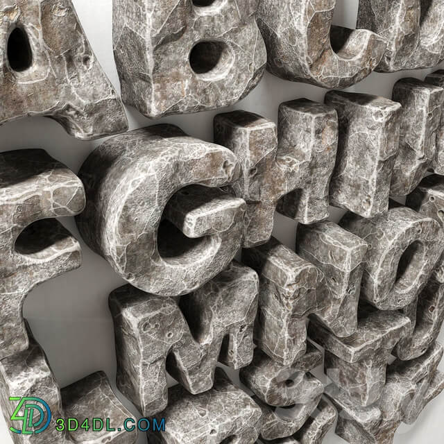 Other decorative objects Stone letters english Stone English letters