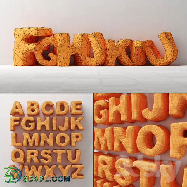 Other decorative objects Stone letters english Stone English letters